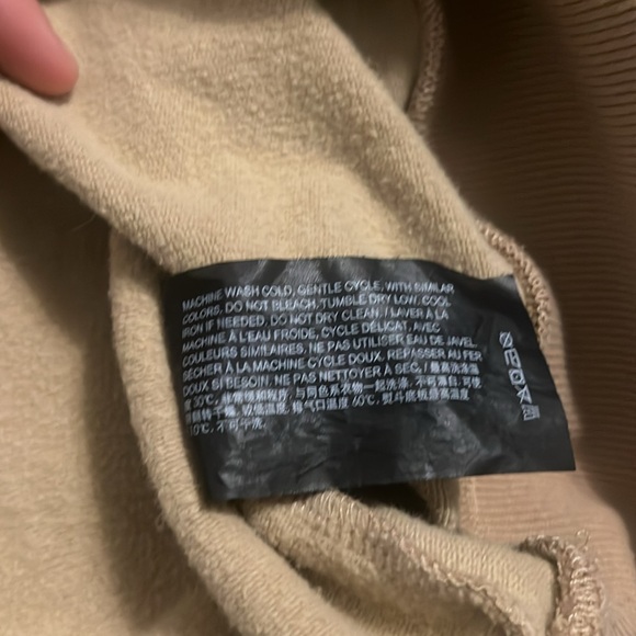 Theory hoodie hood jacket beige brown color theory hood size large - Picture 6 of 11